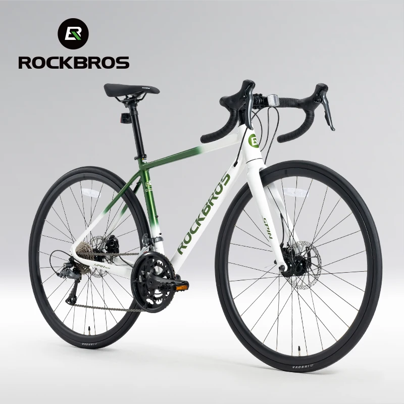 ROCKBROS High quality 700c Aluminium alloy Road Bike lightweight 7120 Wire pull disc brake 16 Speed Bicycle Roadbike