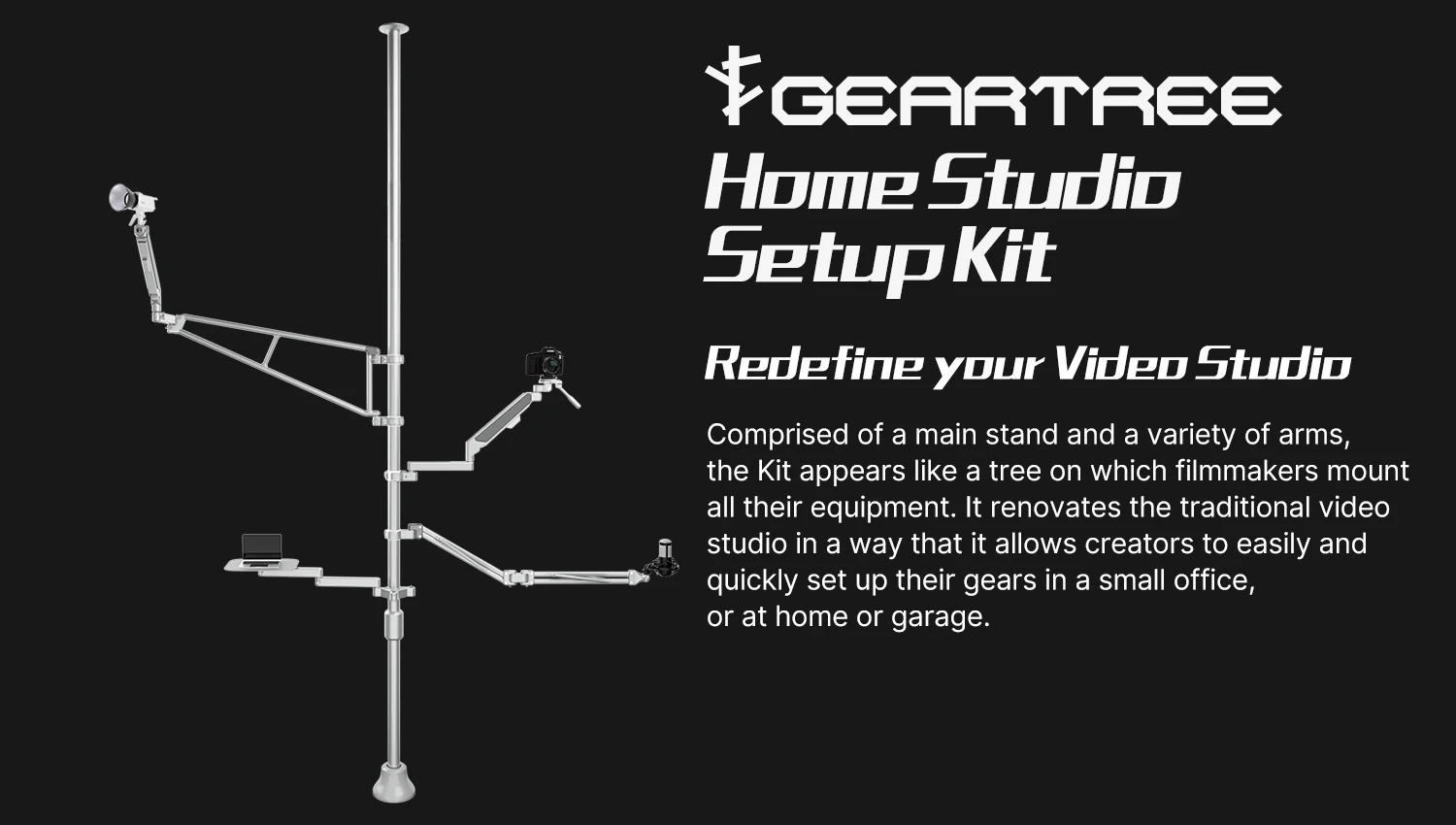 Folding Tablet Mobile Phone Cantilever Holder Desktop studio equipment Bracket Long Arms Clamp Stand