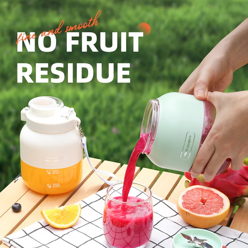 fruit juicer mixer cup personal kitchen appliances usb smoothie electric new design rechargeable 6 blades portable blender