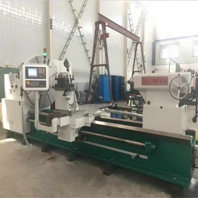 
CKF-H Heavy Duty CNC Horizontal Double Gear Head Lathe 
