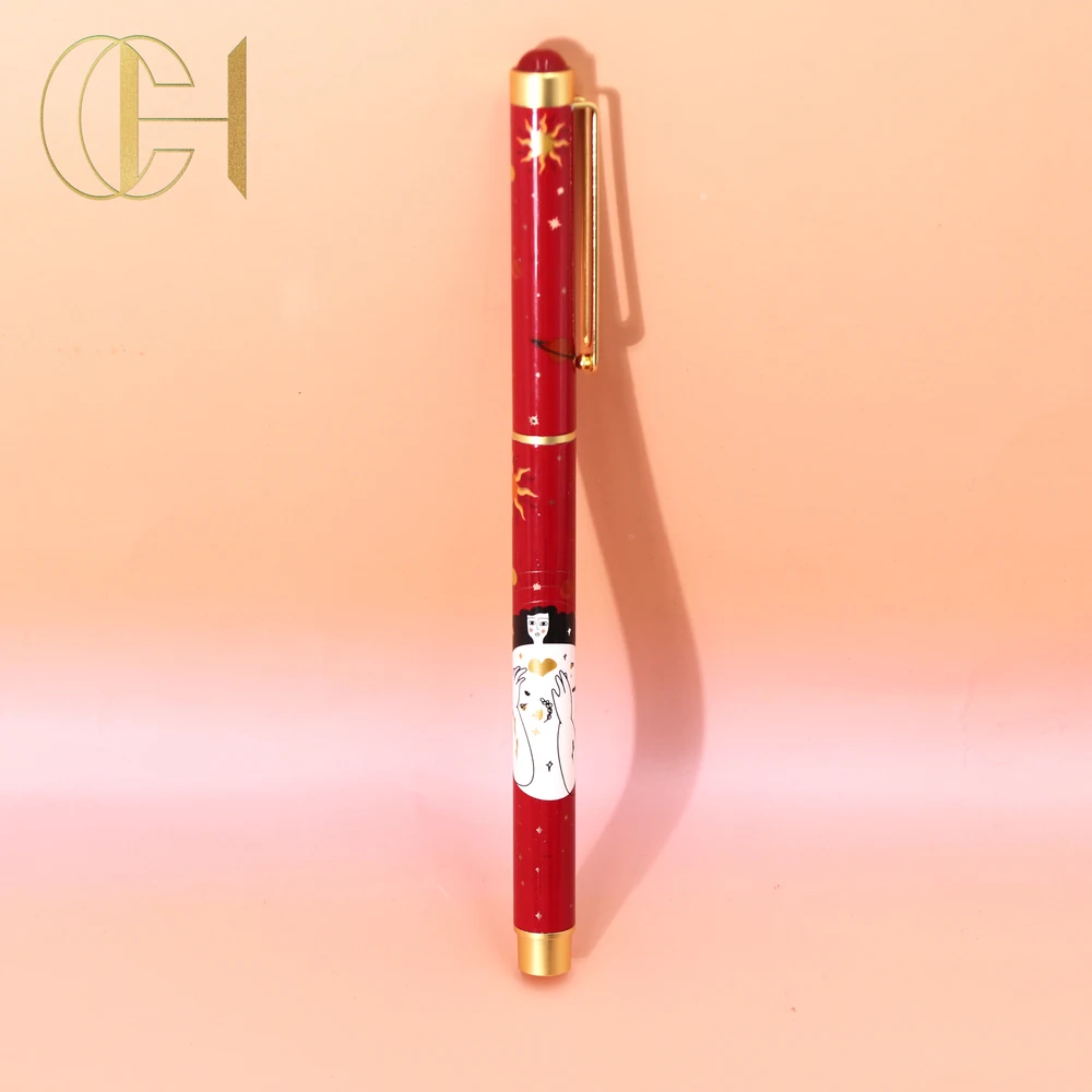 Kabbalah High Quality Nature Crystal Pen With Self-Design as Gift For Friend Family