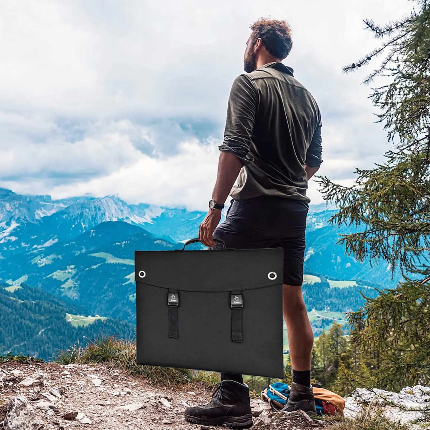 120W Unisex Fashion Foldable Sports Bag Supply Charging Waterproof Travel Hiking Solar Panel Backpack Camping For Men And Women