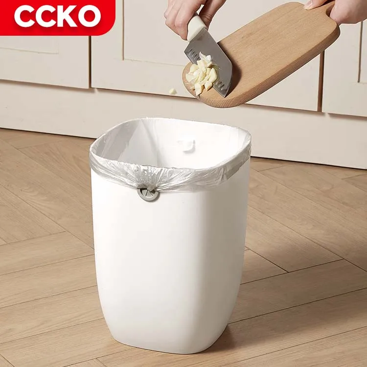 CCKO Прочный Крытый белый отель современный 2 1 галлон 8 л мусорное ведро для ванной комнаты пластиковый кухни