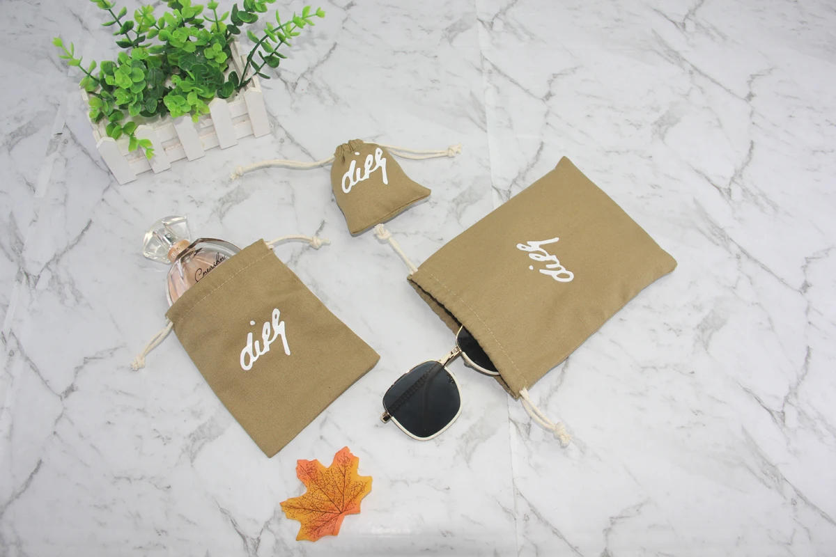 vest embroidery printer bottle christmas brushed dust bag gift small cloth natural with logo cotton canvas bag