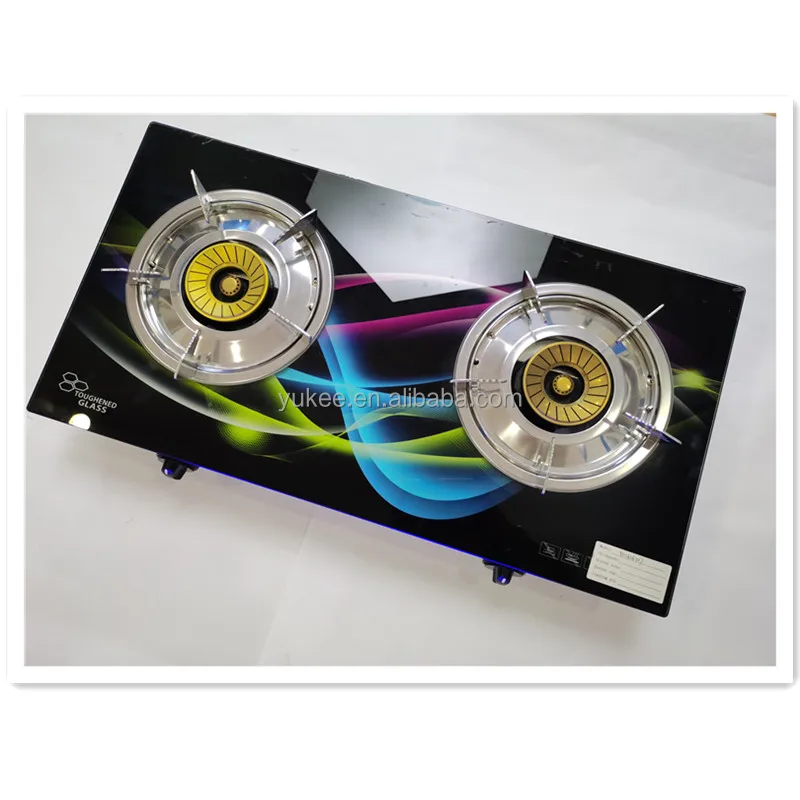 Top Brand Table Gas Stove 2 Burner  Liquefied Petroleum Gas Stove Tempered Glass Easy Clean Gas hob