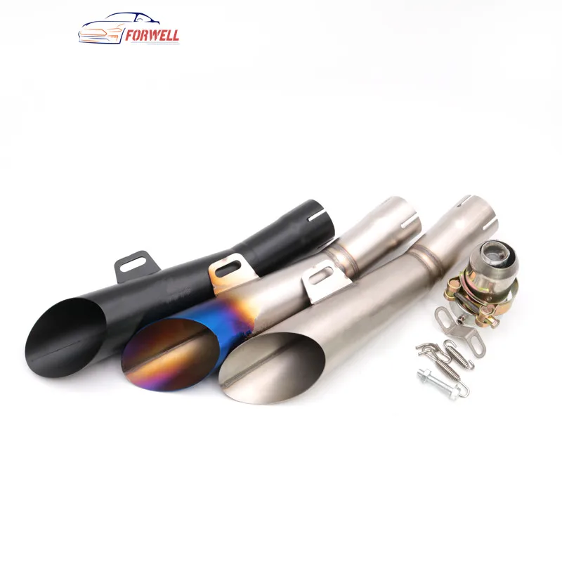 
stainless steel pipe throat for exhaust universal muffler aluminized motorcycle muffler exhaust 