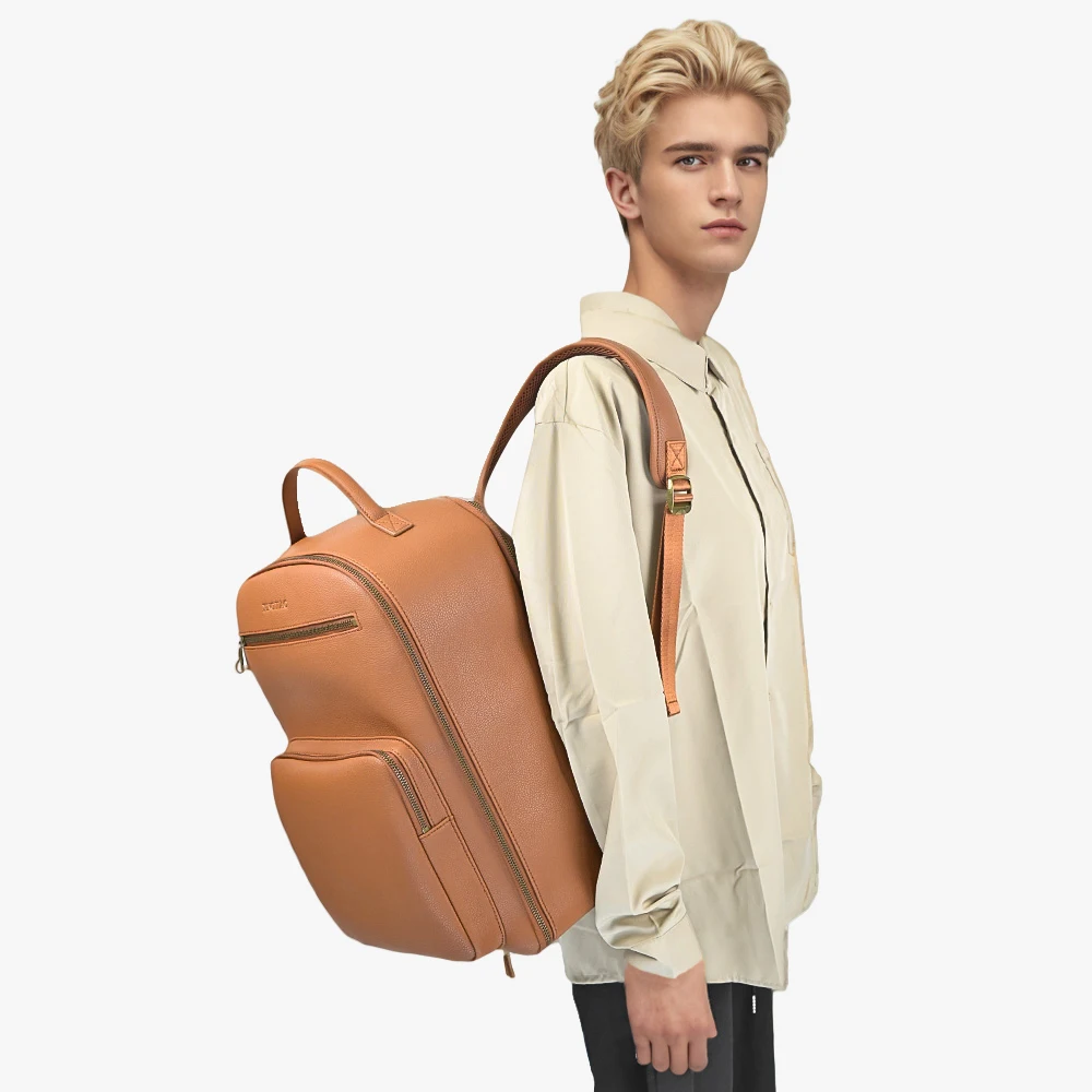 Wholesale Custom Logo Vegan Leather Large Room Camera Backpack