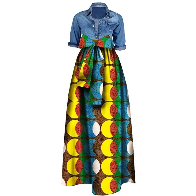 Африканская одежда, Женская юбка, 100% хлопок, батик, принт, хлопковые длинные юбки для женщин