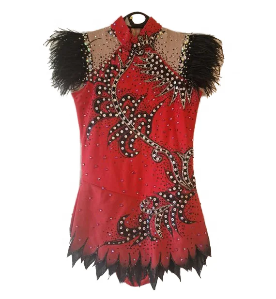 OEM Girls Artistic Rhythmic Gymnastic Leotard Bodysuit Spandex Dance Wear for Kids Training