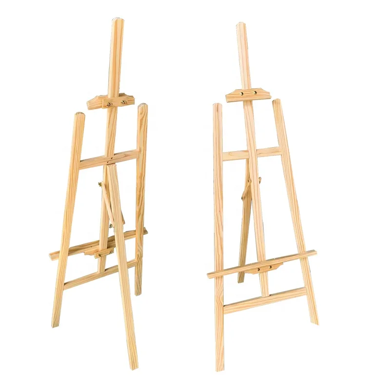 Pine Wood  Floor  display  easel 150 cm for Painting, Display