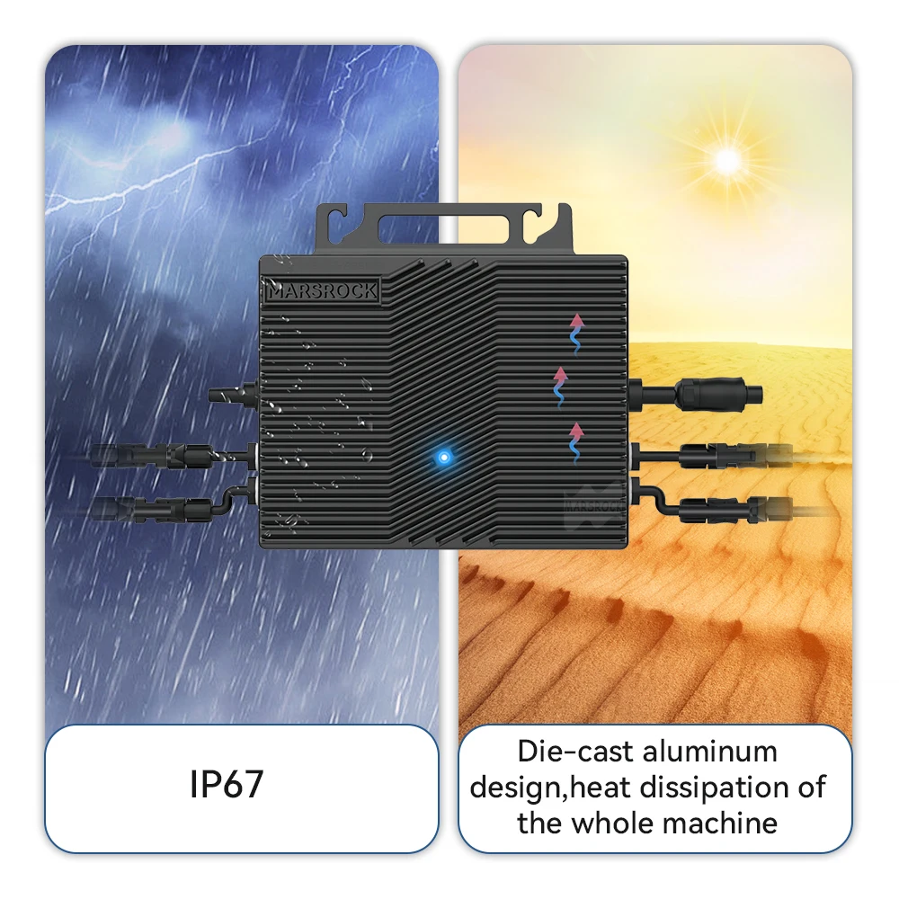 Chart-topping 600w 800w IP67 2MPPT WiFi VDE Microinverter Grid tie Solar Inverter Available for Solar Panel