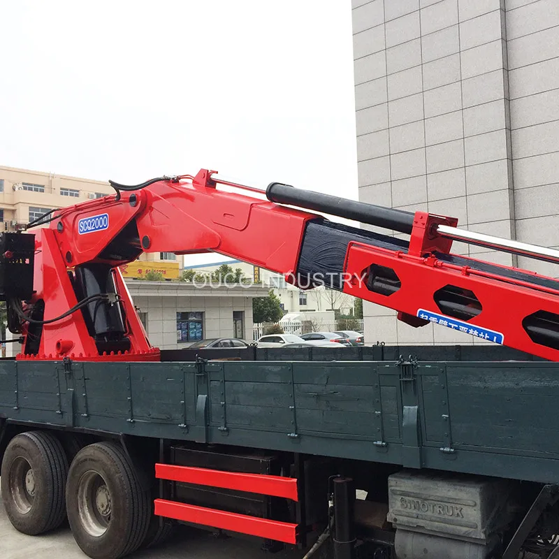 80t Hydraulic Pedestal Semi-knuckle Boom Truck Mounted Crane