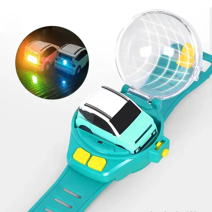 2.4 Ghz Kids Wrist Cartoon Watch Car With Usb Charger Mini Remote Control Car Watch Toys