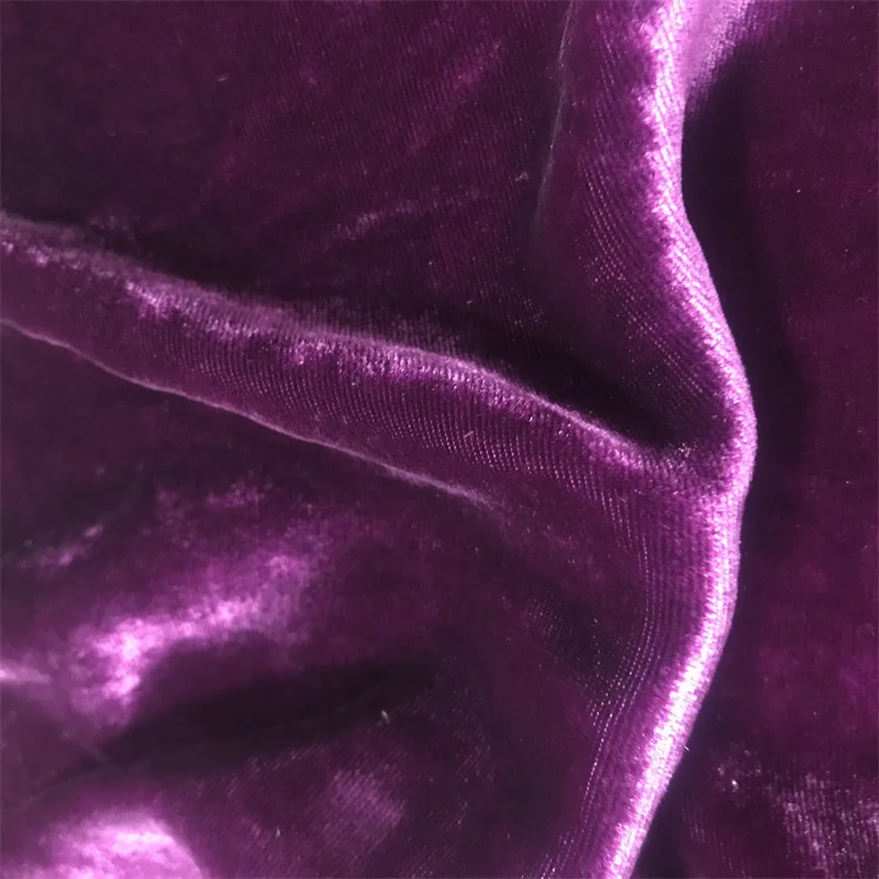 Pure 100%  Silk Velvet Fabric Solid Color for Garment from China Factory Direct with Wholesale Price