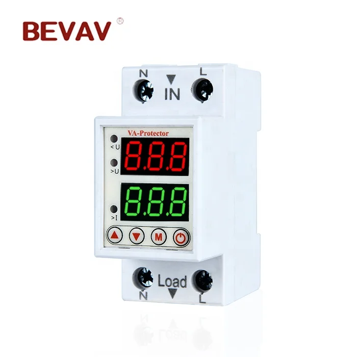 
Adjustable Intelligent Over&Under Voltage Protector V-Protector 30A 40A 63A Voltage protector 63a 