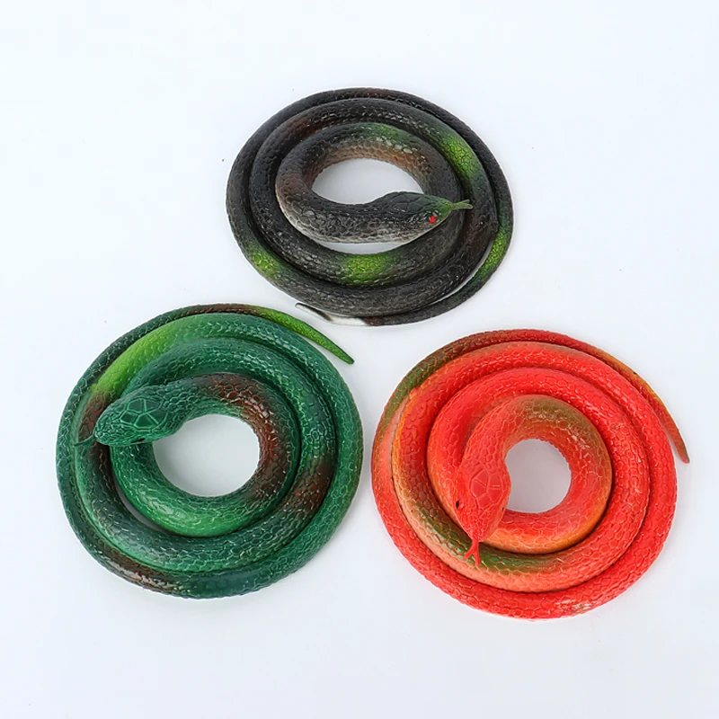 Wholesale Unisex Soft Simulation Snake Toy Hot Rubber Cobra Prank for Children Made of TPR