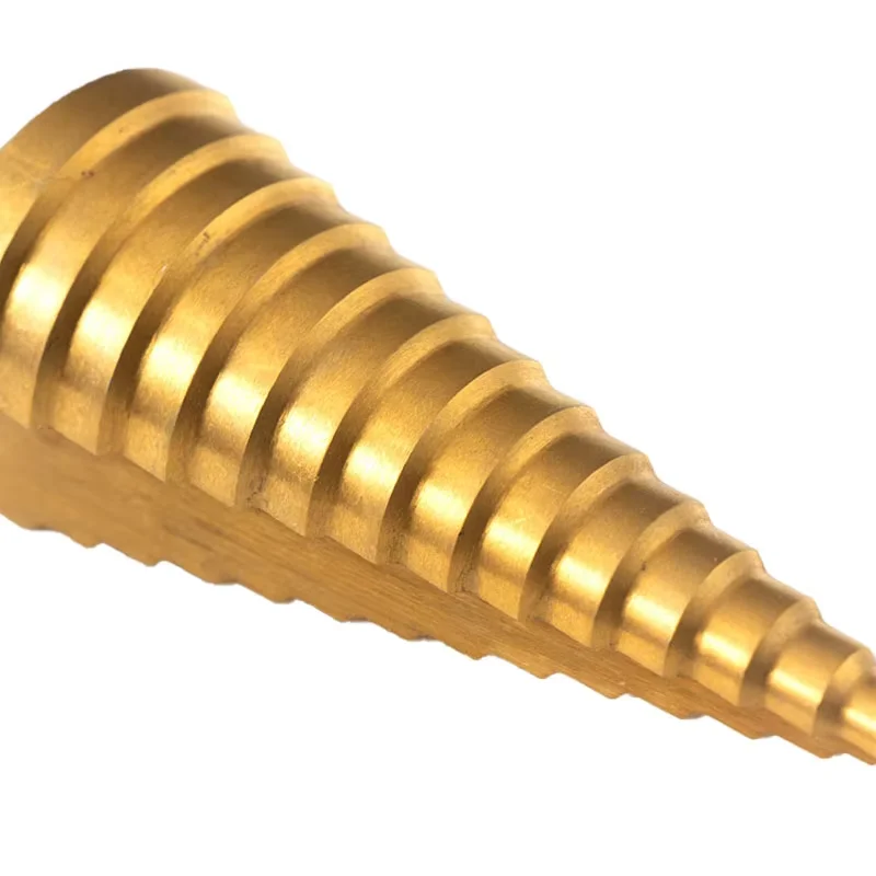HSS Step Drill Bit Set Multiple Hole Stepped Cone Drill Bit Hex Shank Titanium Coated for Metal Plastic Wood Drilling