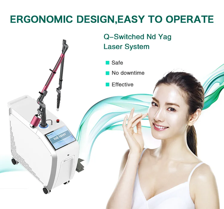 2020 CE Approved Sincoheren Q Switch Nd Yag Laser Tattoo / Melasma / Speckle Removal Machine for salon clinic
