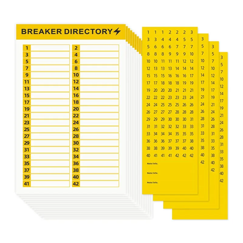 Breaker Panel Labels Electrical Box Sticker Numbers Breaker Panel Labels Electrical Sticker Number Catalog Load Center Adhesive