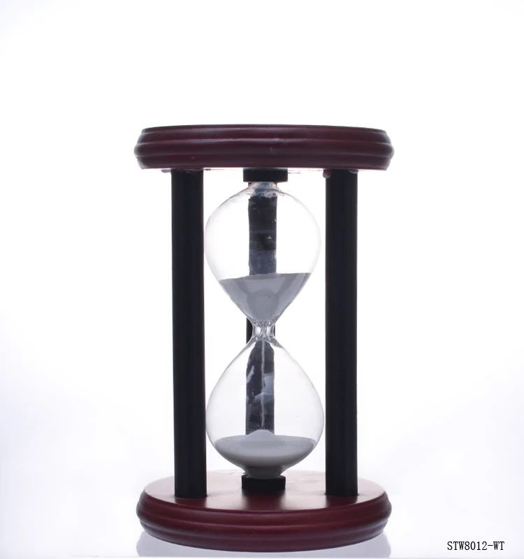 
wholesale high borosilicate glass vintage wood material customized logo sand timer wooden sand clock sand watch 