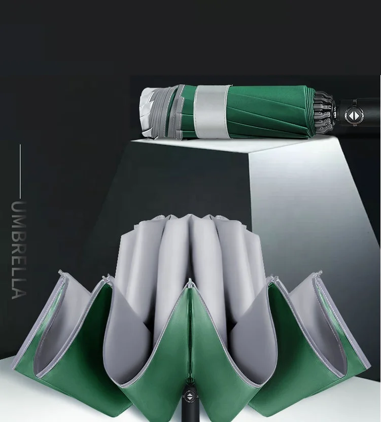 New Trending Automatic Flashlight Umbrella 3 Folding Rainy And Sunny Umbrella