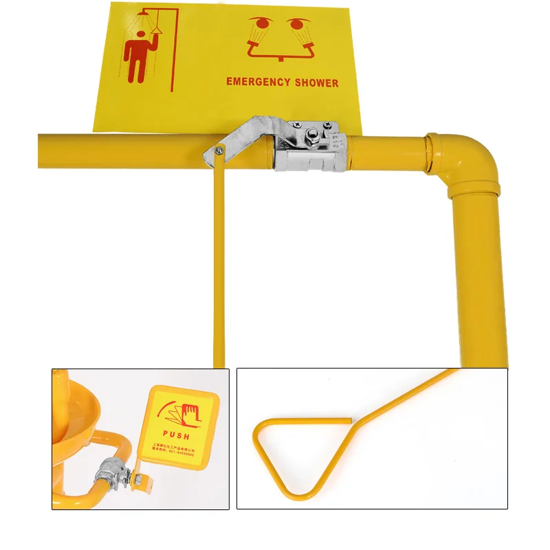 ZOYET ABS coated emergency safety shower and eye wash,stainless steel safety eyewash station