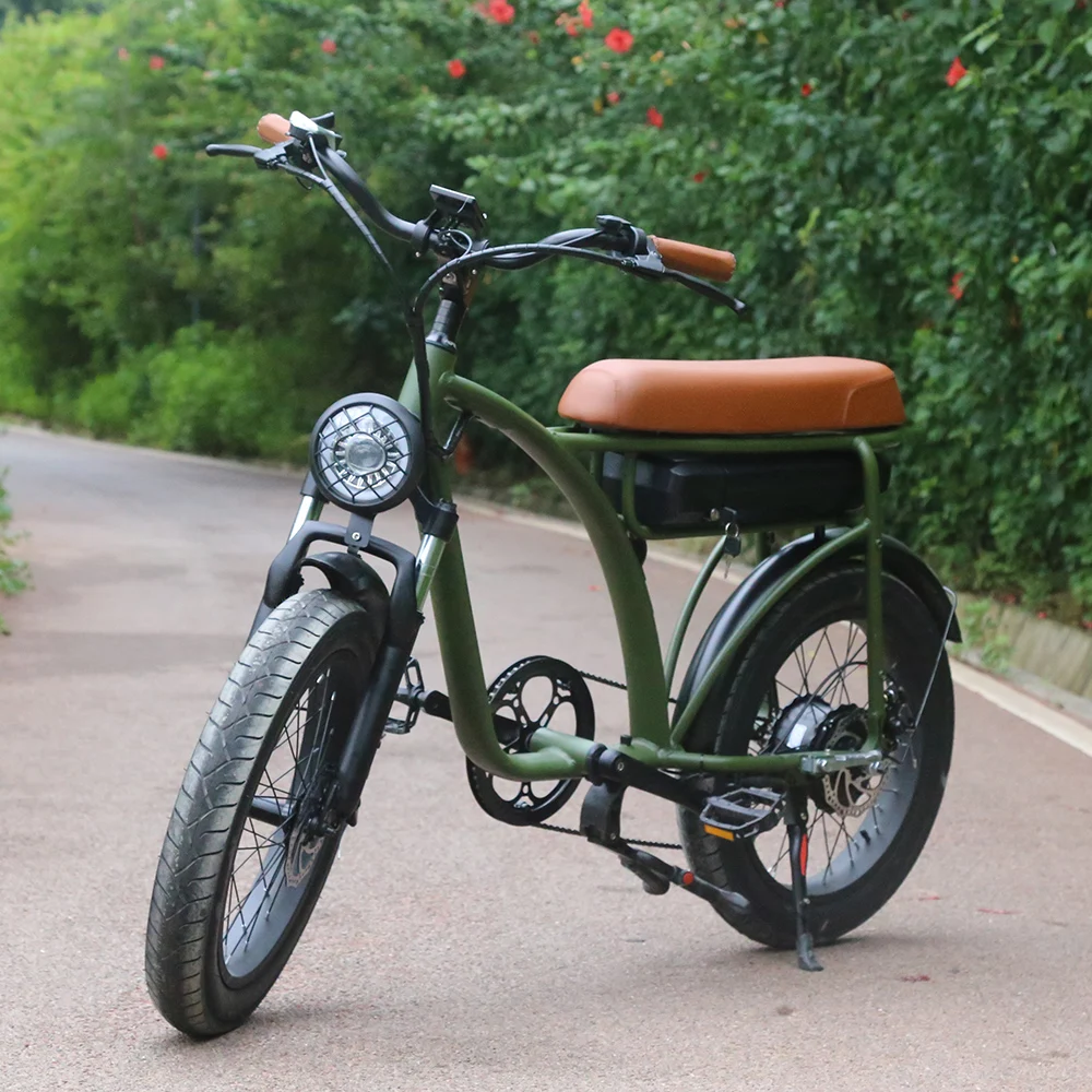 Eu Stock 20 Inch Fat Tire Electric Moped Bike 48v 25km/h 500W Rear Wheel Brushless Motor Electric Bicycle Outdoor E Bike
