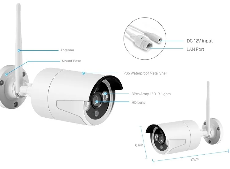 4CH 8CH Outdoor 1080p 8mp 5mp 3mp 2mp Wireless Security Set 4K NVR Kit Camera Video Surveillance CCTV Security Camera System