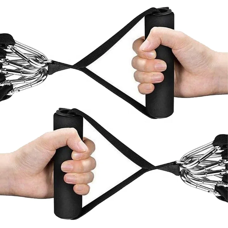 Gym Handle Extra Wide Foam Grips Nylon Cable Handle Attachment Foam Grip Home Workout Handles Pull Resistance Bands Grips