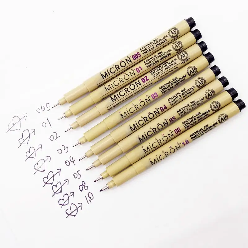 Hot Selling Sakura Black Colour Professional Micro Pen Drawing Needle Pen  Markers For Sketching