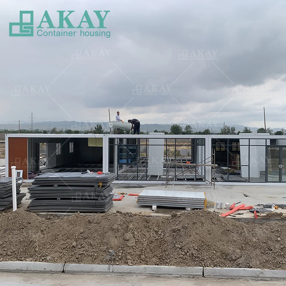 High-Quality Double Storey Dormitory Uzbekistan Project Prefab Homes Detachable Container House Modular prefabricated house