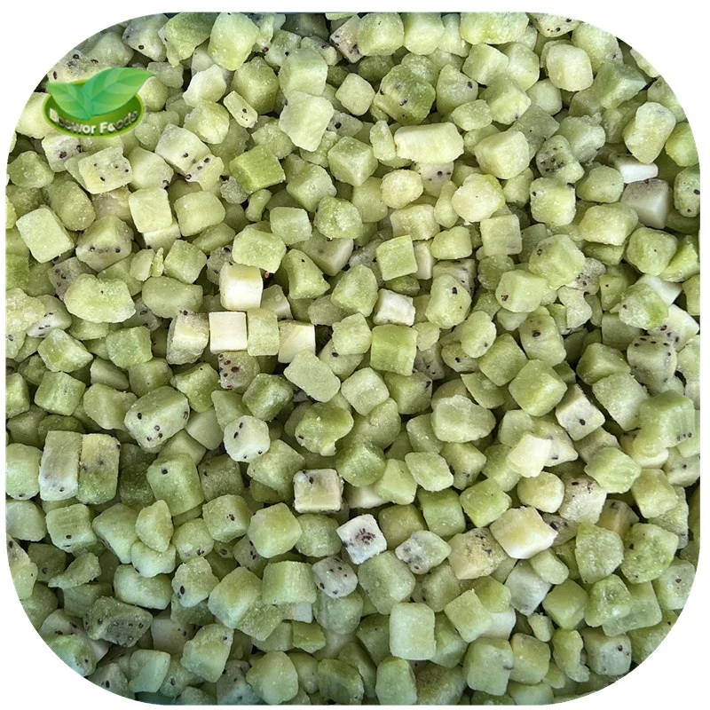 Wholesale iqf processing frozen kiwi fruit dices from China diced kiwifruit diced kiwi cubes 10x10mm