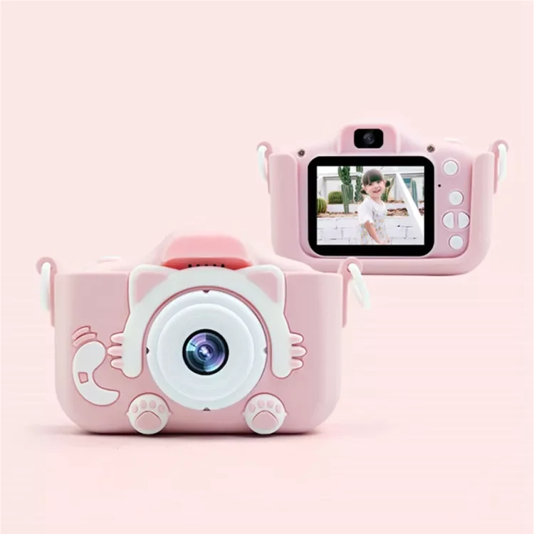 FHD 2 Inch cute design children action camera video recorder dual lens 1080P kids digital camera for Children Gift