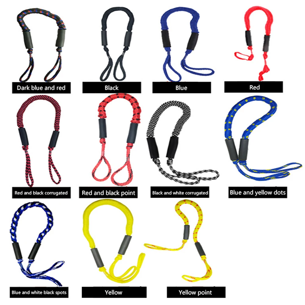 OEM MAX 900 KG 1.8M Biner For Parking Jet Ski Polyester Nylon Stretch Adjustable Boat Bungee Dock Lines Dock line Mooring Rope