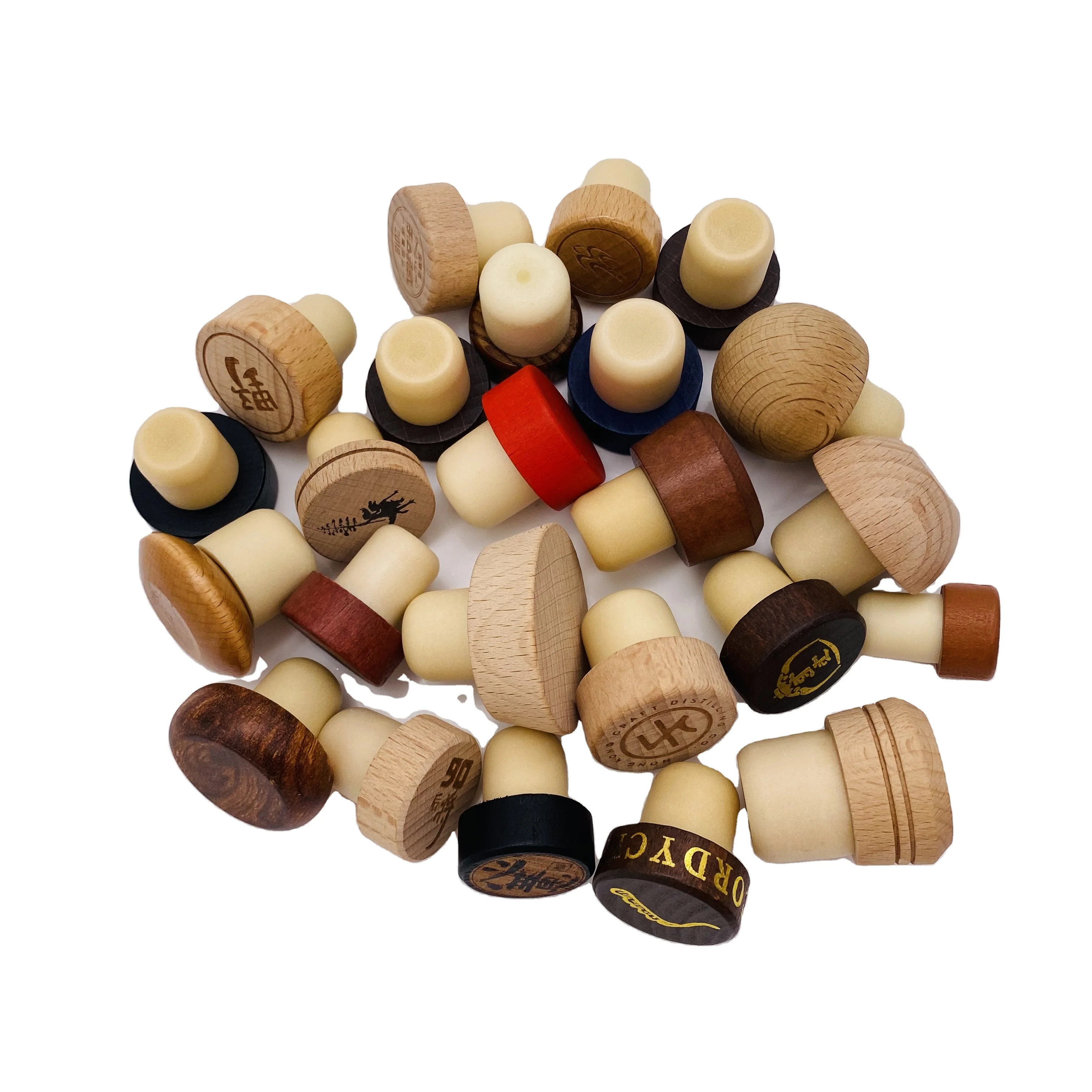 Different Type glass bottle cork stopper drilling machine Synthetic Cork with wood cork stopper