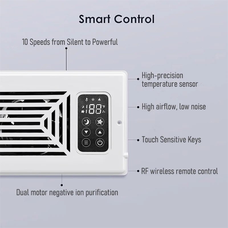 Super Quiet 4  x 10 inch 6x12 inch  US Standard Register Booster Exhaust Vent Fan with Thermostat