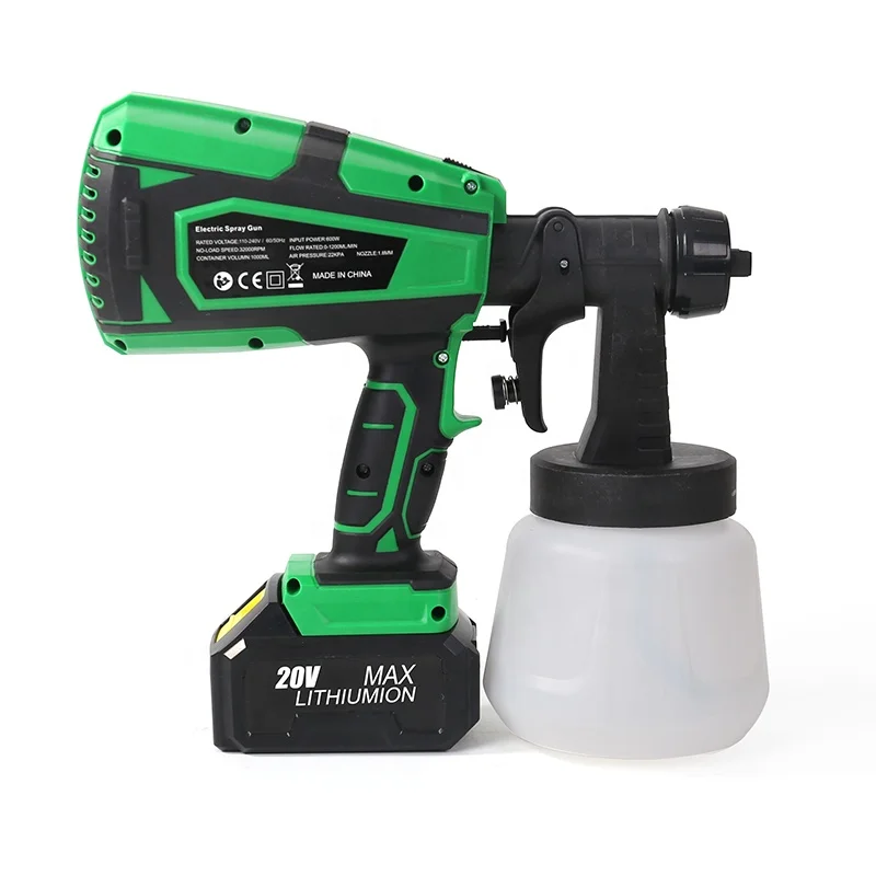 Cordless spray gun 18v battery spray gun