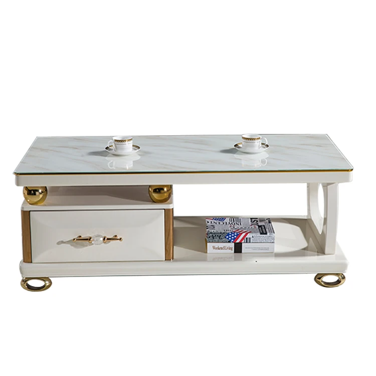 New design Manufacturer wooden coffee table living room furniture classical industrial mdf top modern wood coffee table