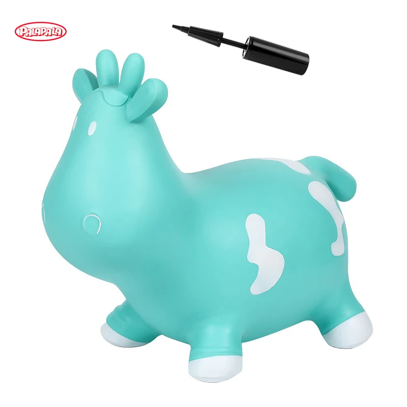 TEMU Hot Sell Children Indoor and Outdoor PVC Bouncy Hopping Animal Toys Inflatable Toy Animal Jumping Unicorn for Kids