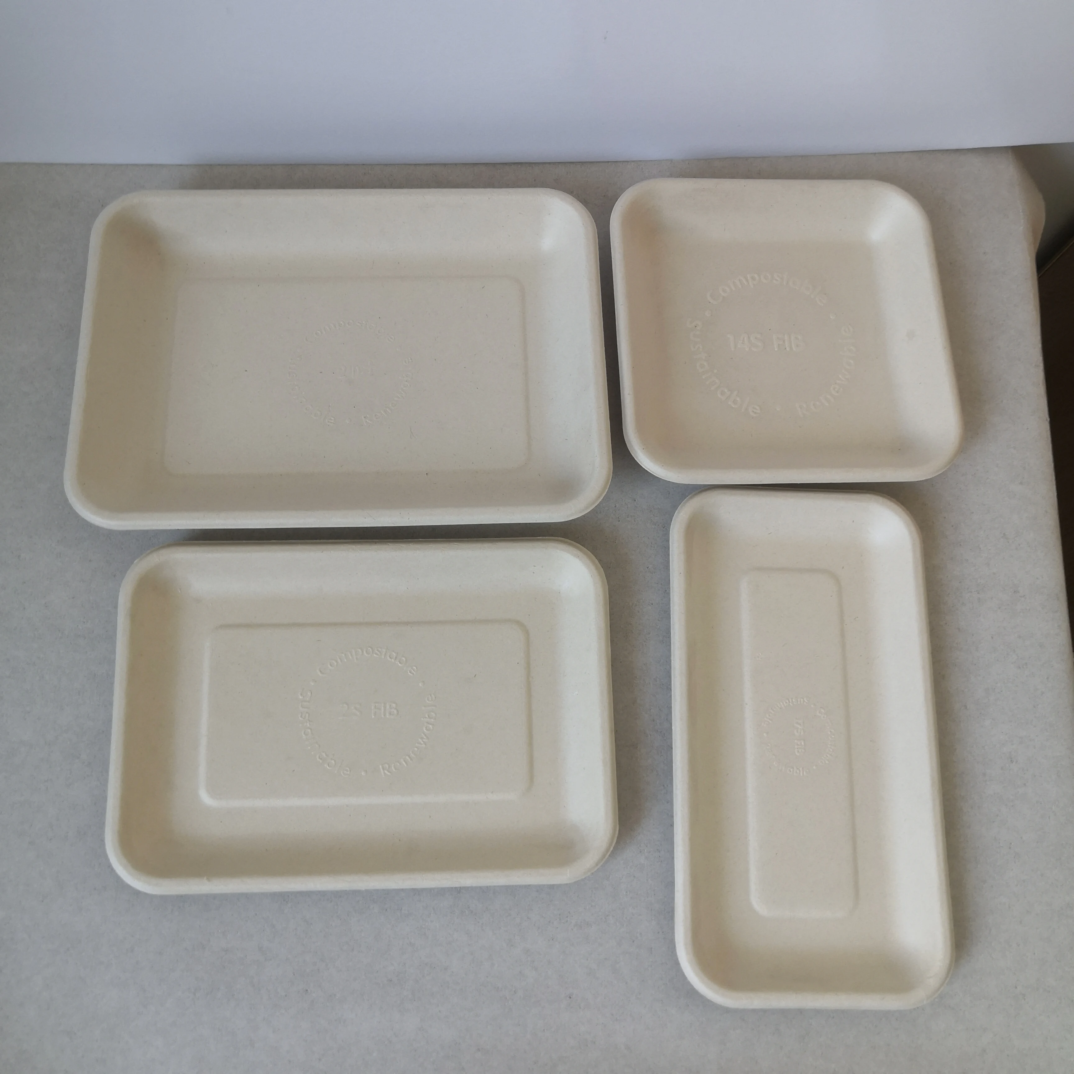 Top Seller Heavy Duty Bagasse Dinnerware Sets Party BBQ Serving Tray Plate Dish Home Hotel Restaurant Wedding Party