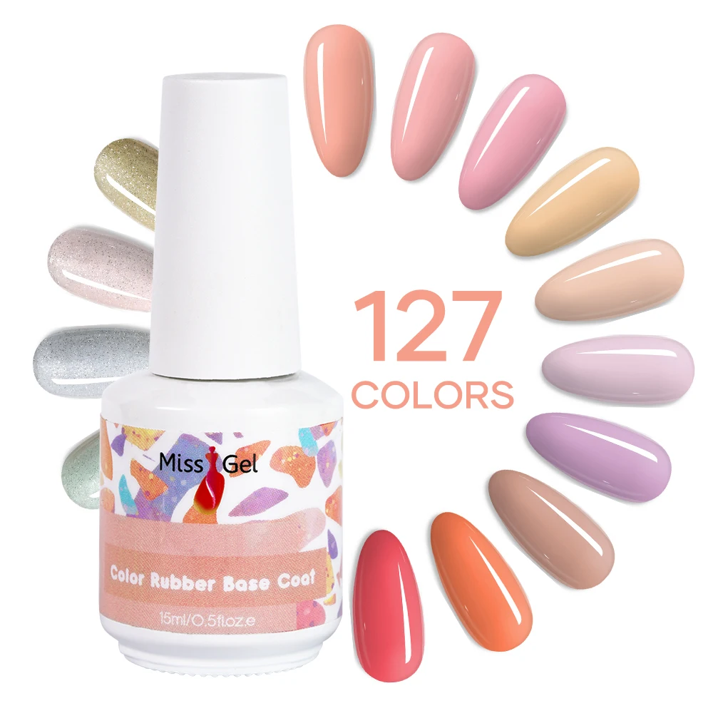 Factory Wholesale 127 Nude Colors Ruber Base Gel Nail Supplies UV Nail Rubber Base Coat