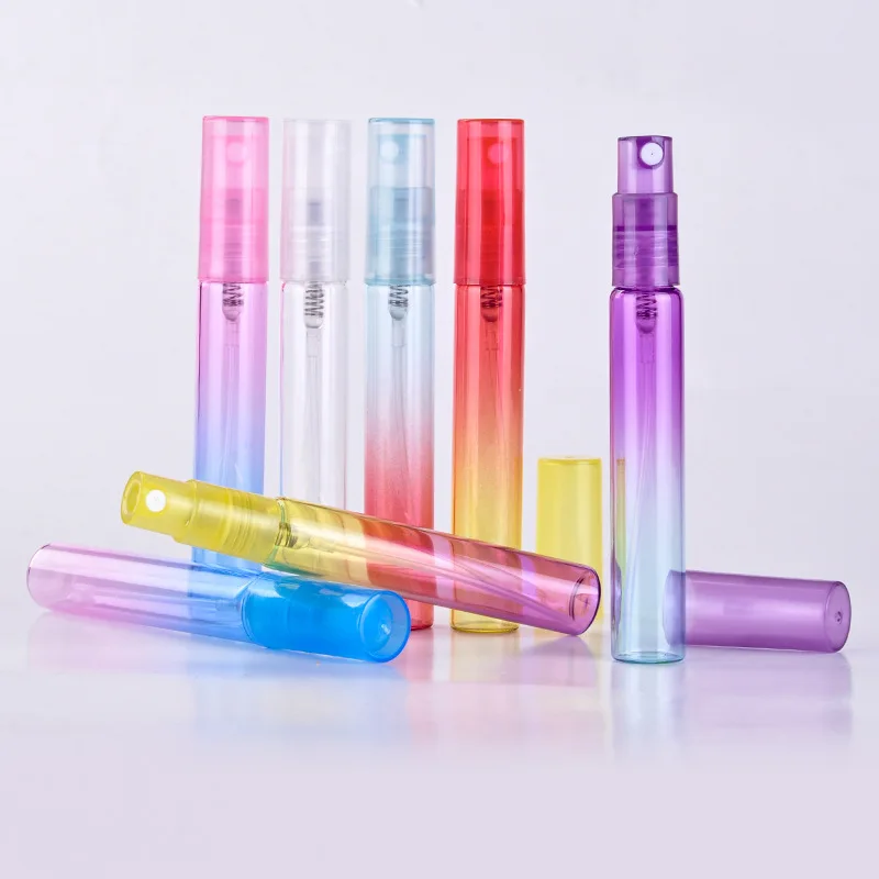 
8ml plastic sprayer gradients glass tubing perfume bottle 
