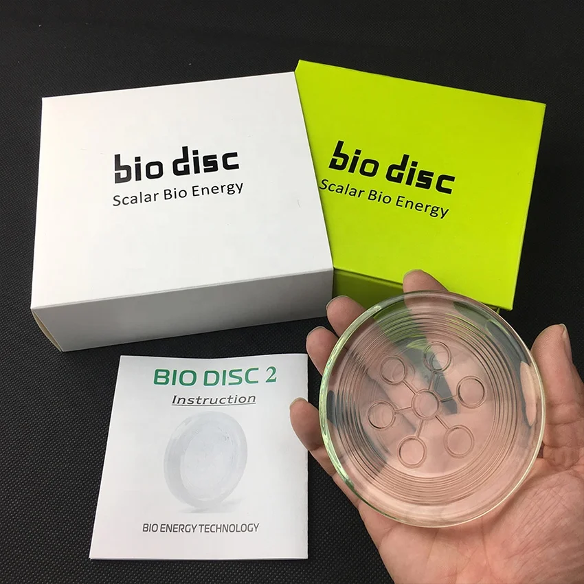 3500cc negative ion energy scalar mini bio glass disc with factory price . OEM logo .