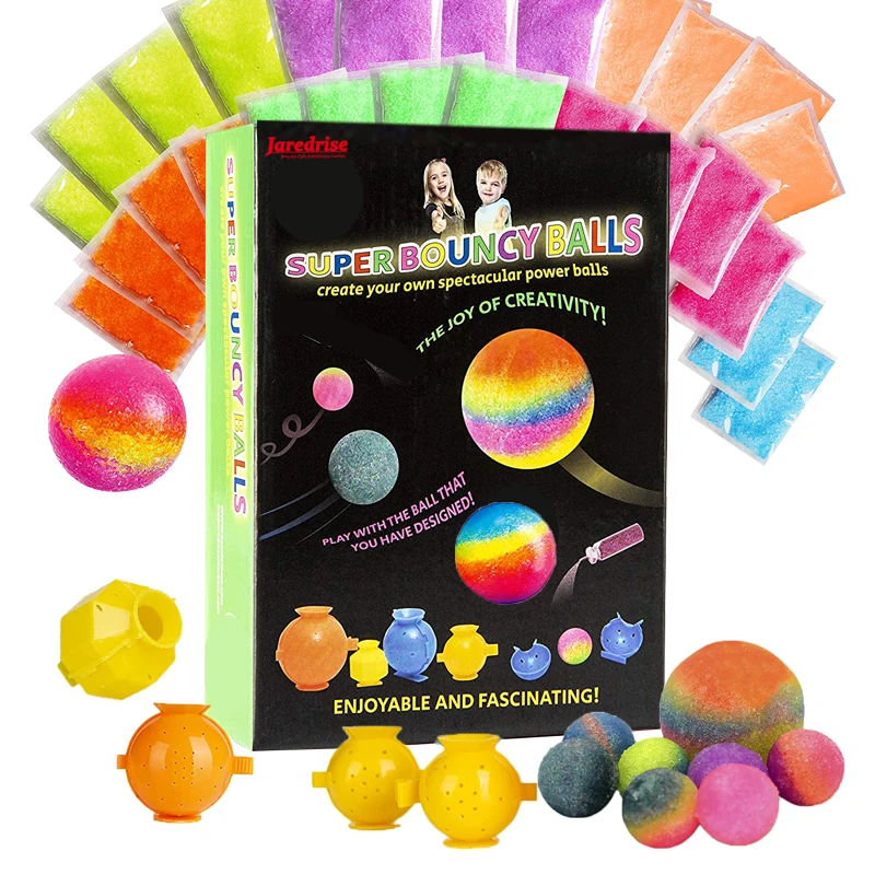 DIY Super Bouncy Balls Kit - Make Your Own Bouncy Balls, Crystal Power Kids Crafts Kits