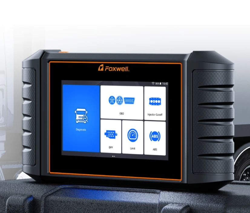 FOXWELL Heavy Duty Truck Bus OBD2 Scanner I50HD Diagnosis Tool ABS, EPB, Airbag Diagnostics & Diesel Engine Health Check Machine