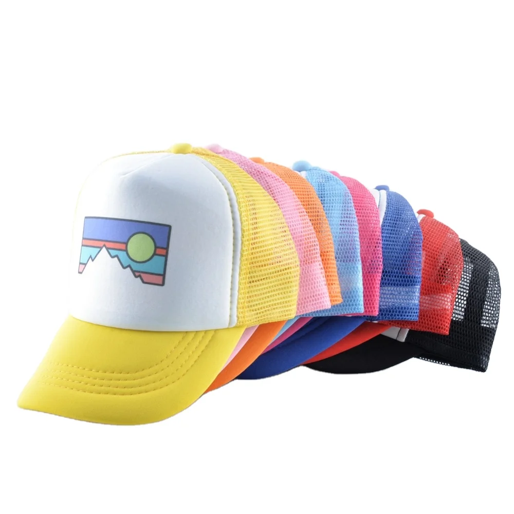 Lovely Baseball Caps Children Trucker Bone Hip Hop Cap Fox Pattern Snapback Girls Sun Hats For Boys Outdoor Mesh Caps