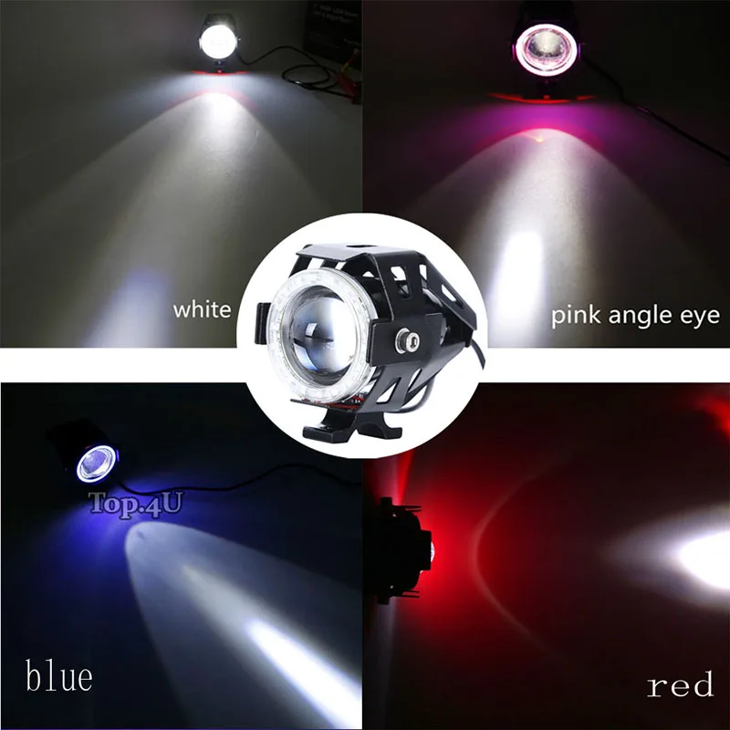  U7 светодиодная фара мотоцикла скутер Противотуманные фары LED ATV 12В Moto Рабочая прожектор лампы головного света DRL