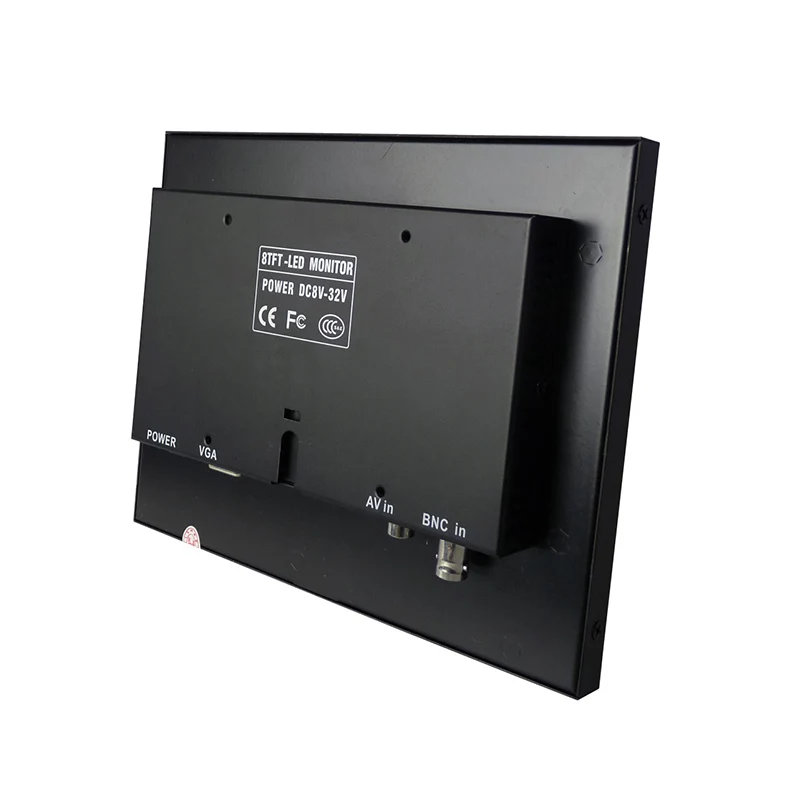LED Backlight Industrial Security 8 Inch TFT LCD CCTV Monitor With BNC AV HDM I VGA Input