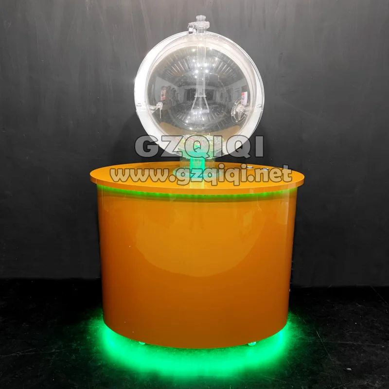 Popular Mark Six Lottery Machine to draw 6+1 balls out in golden machine box