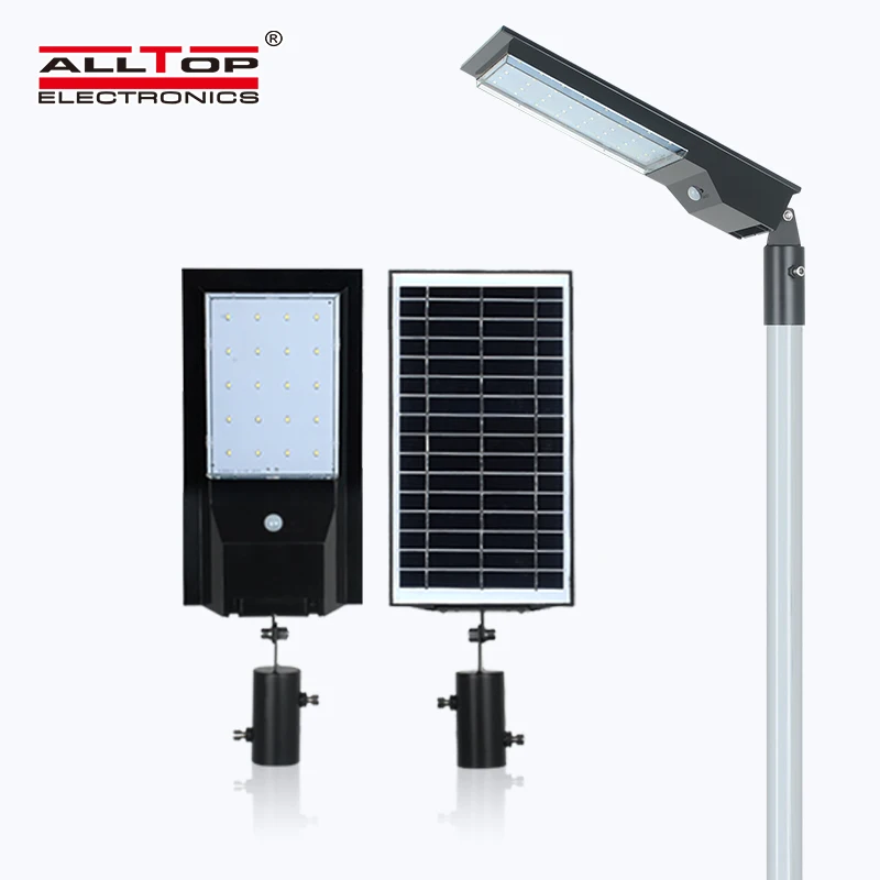 ALLTOP New design smart IP65 waterproof garden 9watt 14watt all in one solar led street lamp
